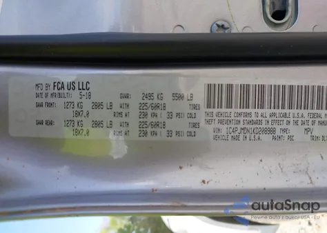 2019 Jeep Cherokee Limited 4X4 из США, поврежденный, VIN 1C4PJMDN1KD208988